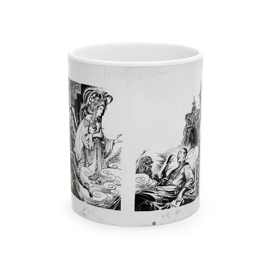 Fu Manchu stories by Sax Rohmer Illustration - White Coffee Mug 11oz - Go Mug Yourself