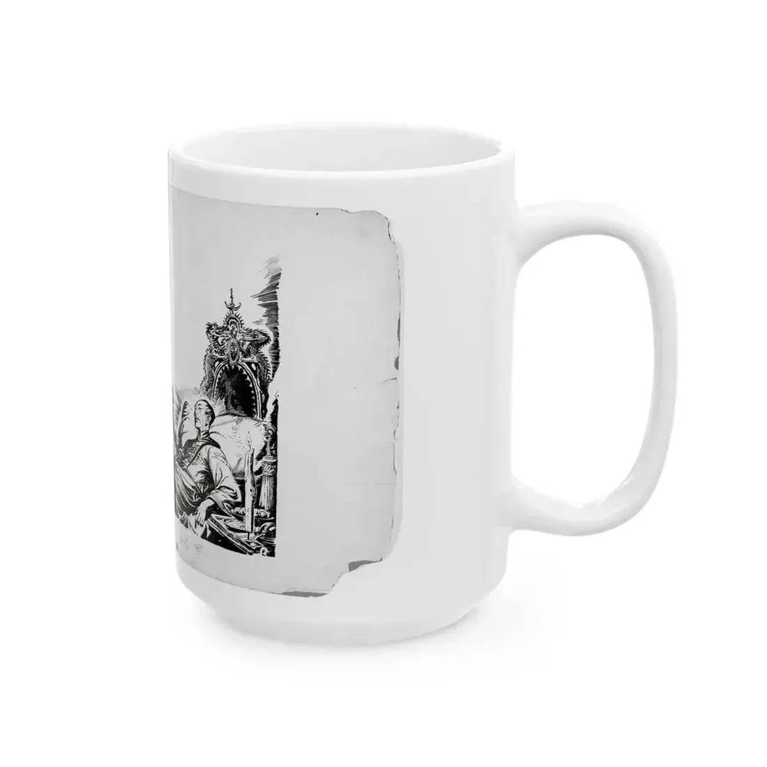Fu Manchu stories by Sax Rohmer Illustration - White Coffee Mug - Go Mug Yourself