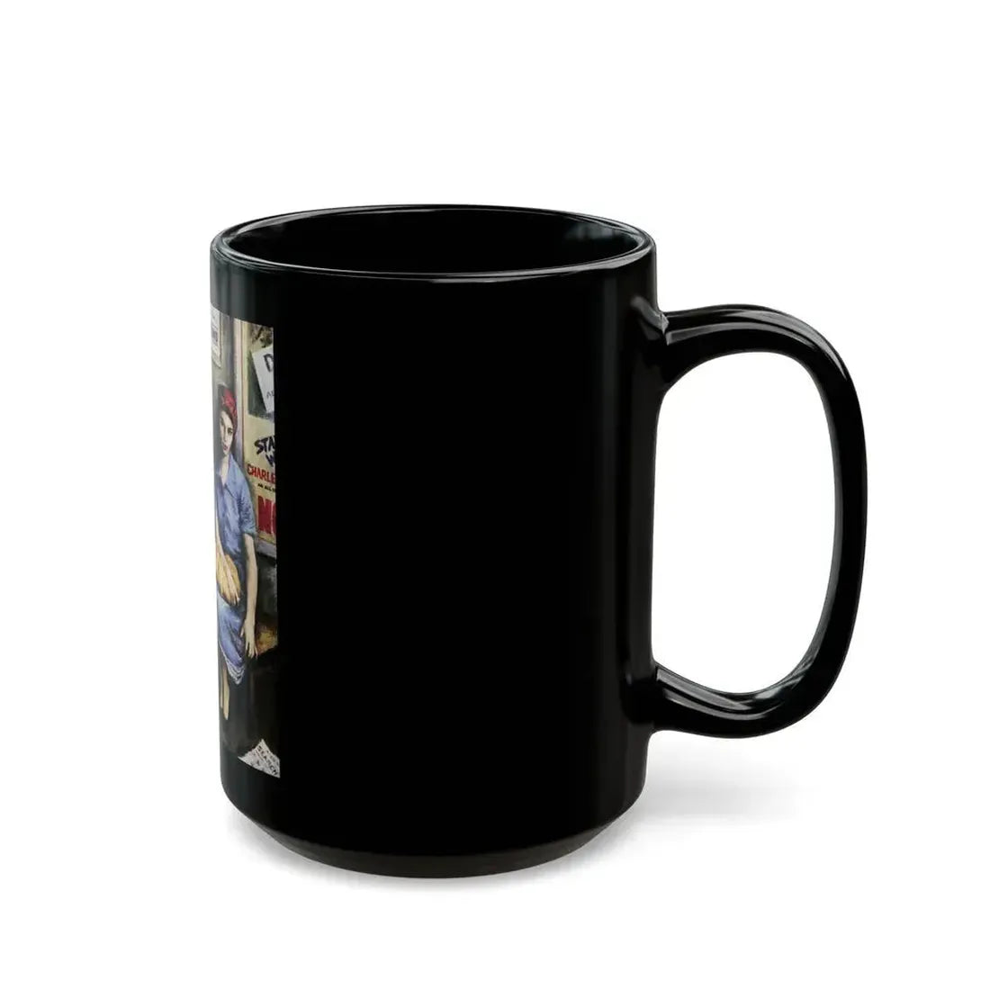 Fugitive From Terror (1), Saturday Evening Post, April 9, 1949 - Black Coffee Mug - Go Mug Yourself