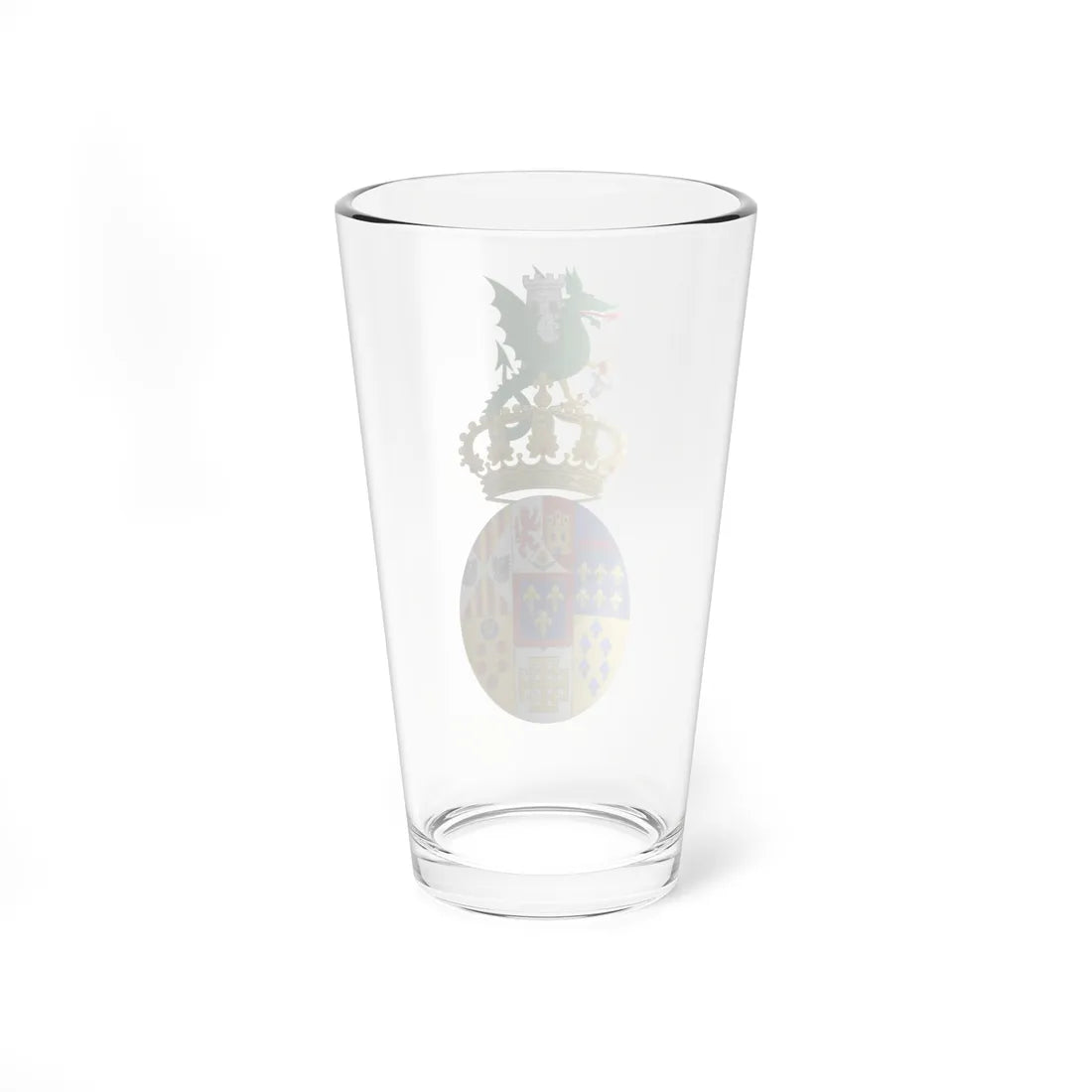 Full coat of arms of Prince Louis of the Two Sicilies Count of Trani (Italy) (Coat of Arms) Pint Glass 16oz - Go Mug Yourself