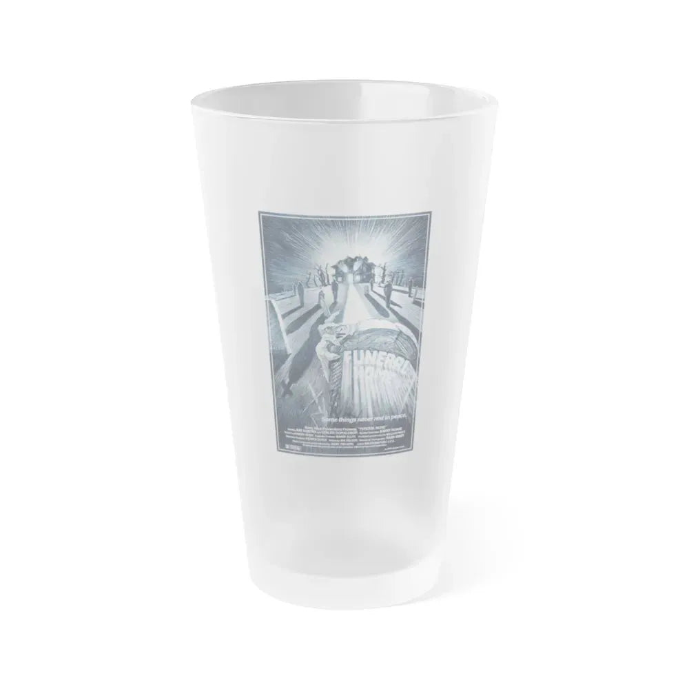 FUNERAL HOME 1980 Movie Poster - Frosted Pint Glass 16oz 16oz Frosted - Go Mug Yourself