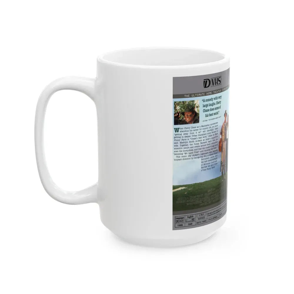 FUNNY FARM CHEVY CHASE (VHS COVER) - White Coffee Mug - Go Mug Yourself