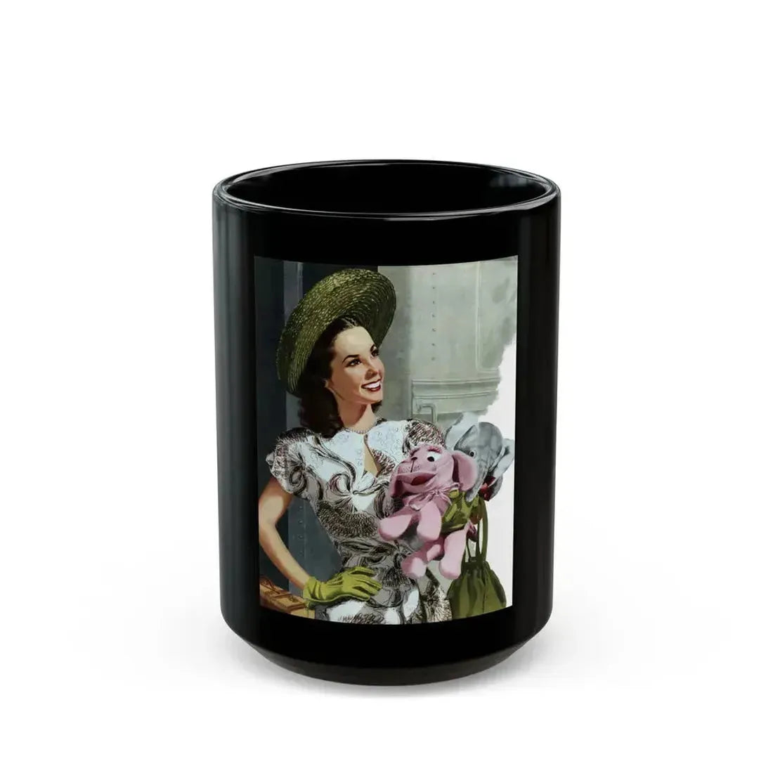 Funny That Way, Woman's Home Companion, January 1948 - Black Coffee Mug 15oz - Go Mug Yourself