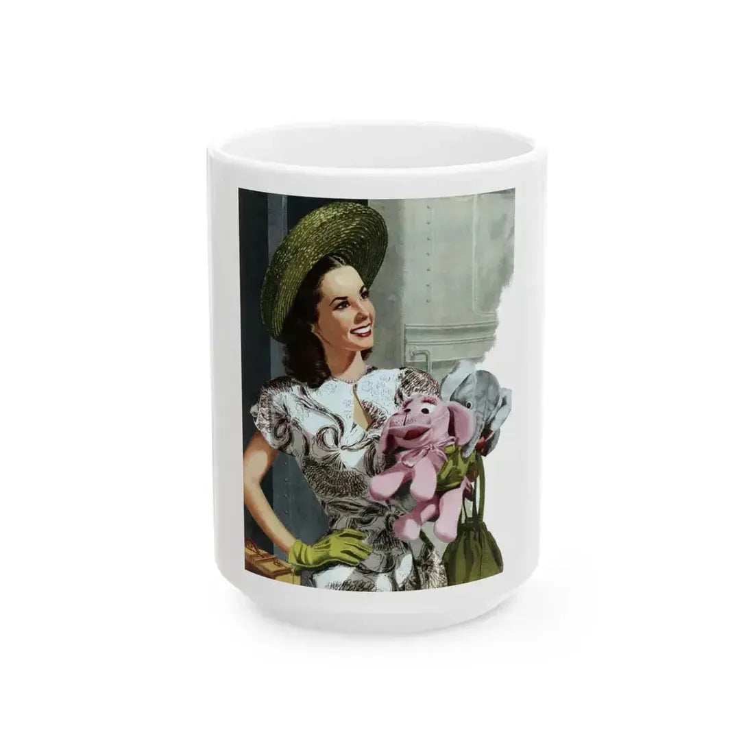 Funny That Way, Woman's Home Companion, January 1948 - White Coffee Mug 15oz - Go Mug Yourself