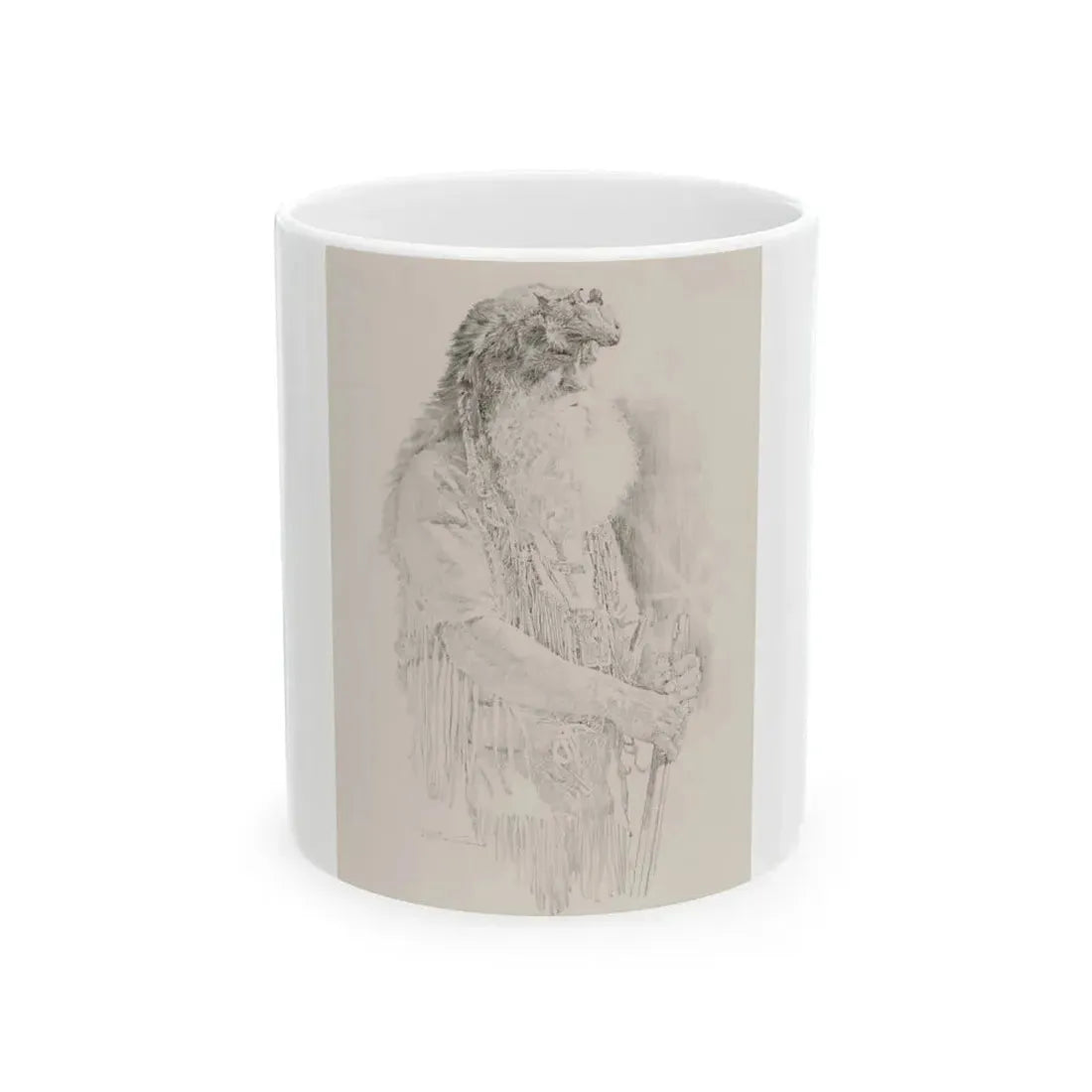 Fur Trapper - White Coffee Mug 11oz - Go Mug Yourself