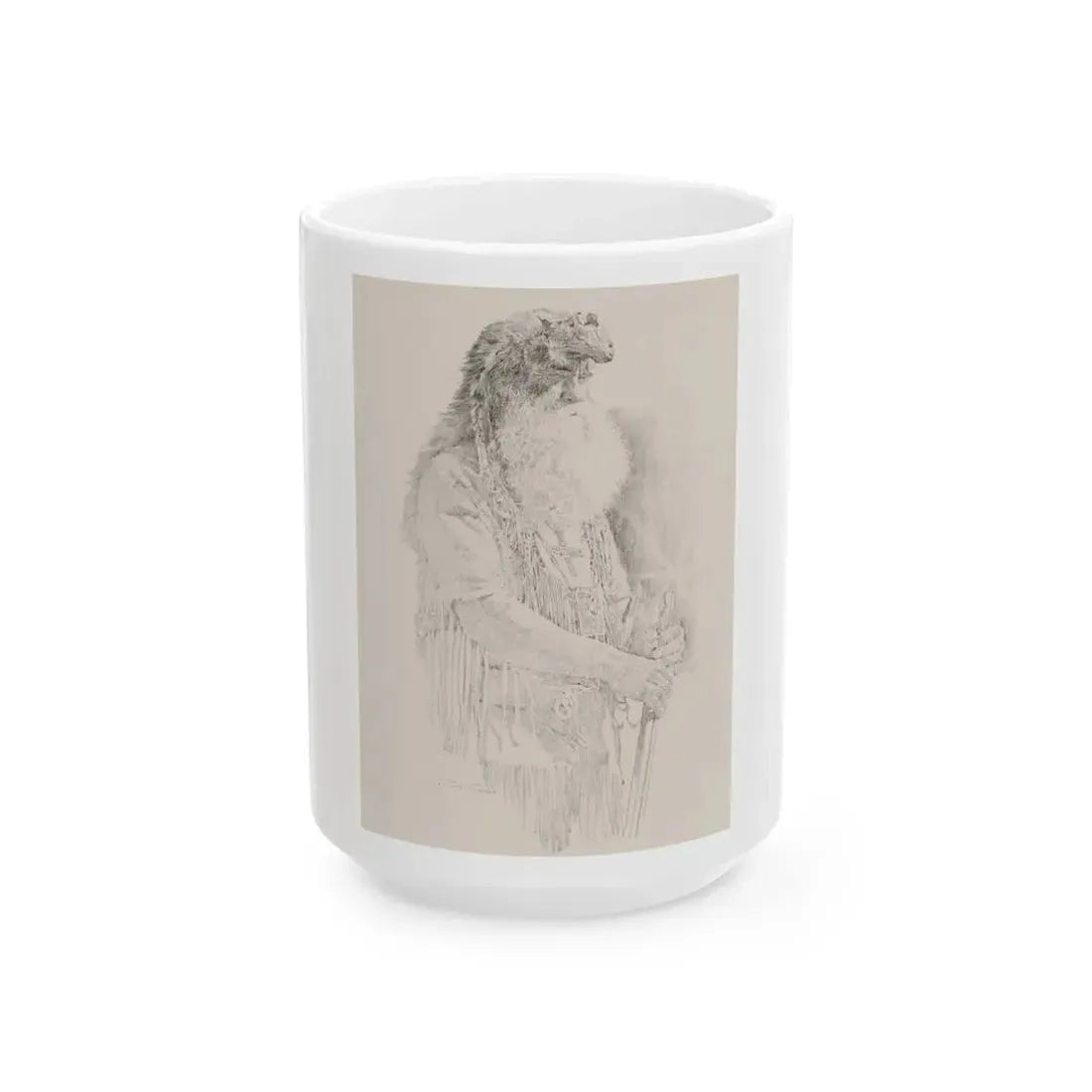 Fur Trapper - White Coffee Mug 15oz - Go Mug Yourself
