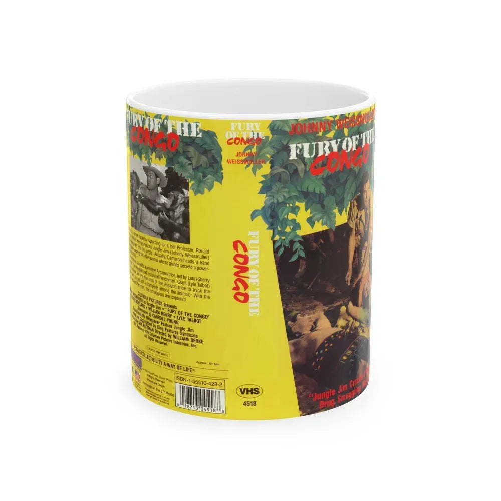 FURY OF THE CONGO (VHS COVER) - White Coffee Mug 11oz - Go Mug Yourself