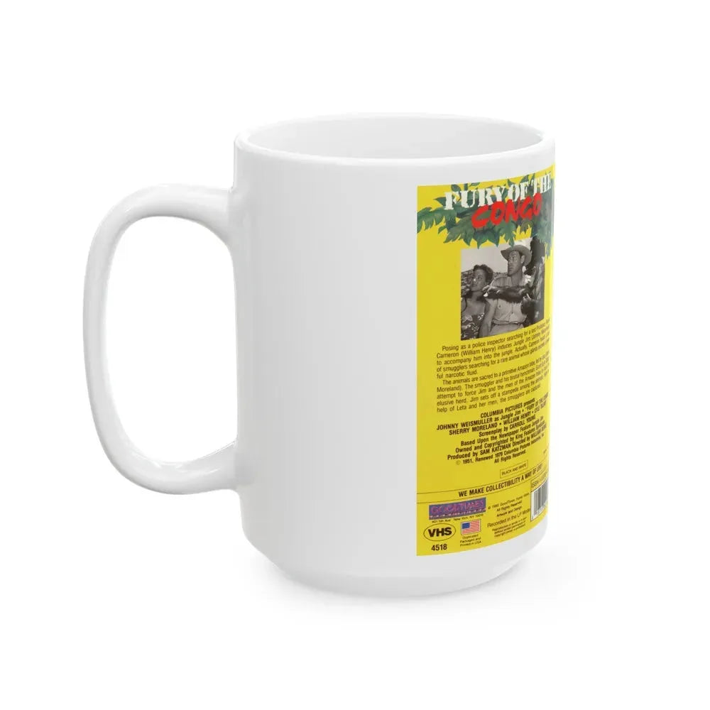 FURY OF THE CONGO (VHS COVER) - White Coffee Mug - Go Mug Yourself