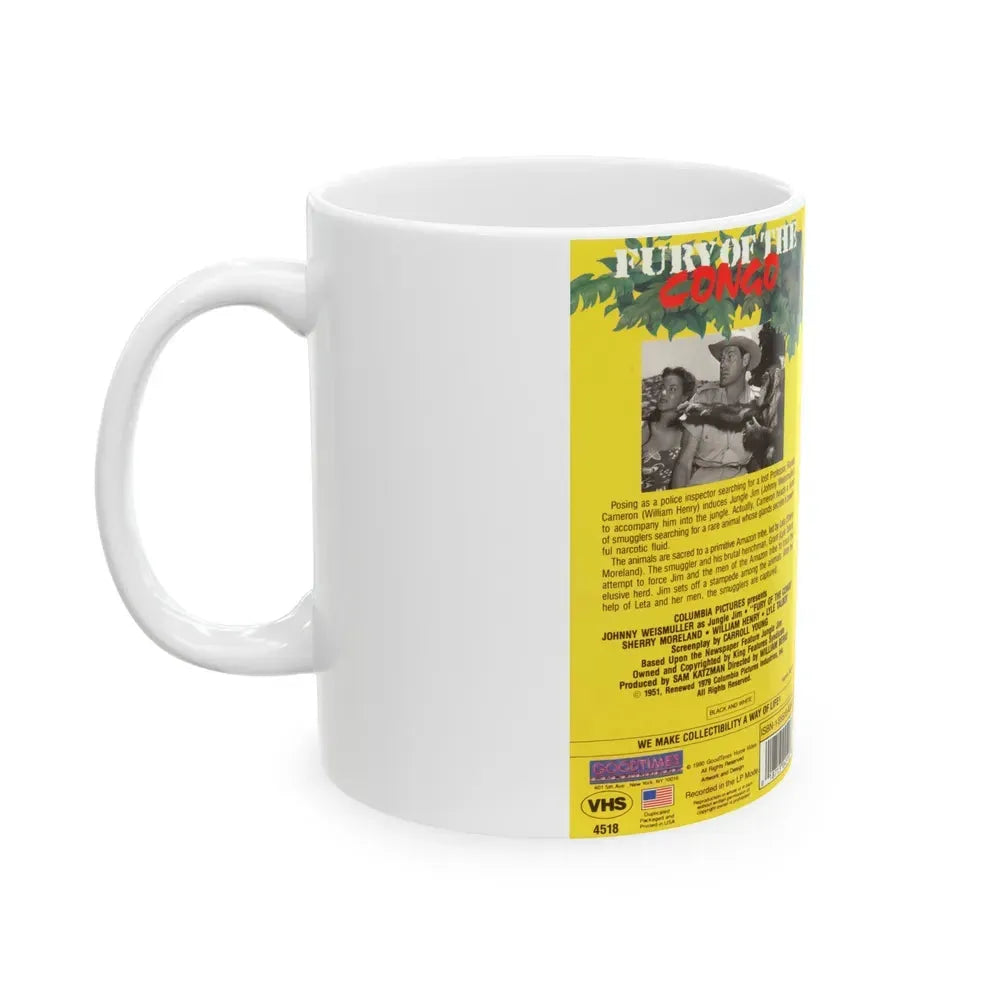 FURY OF THE CONGO (VHS COVER) - White Coffee Mug - Go Mug Yourself