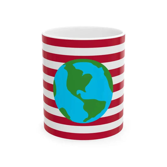Futurama Earth Flag (United States) White Coffee Mug 11oz - Go Mug Yourself