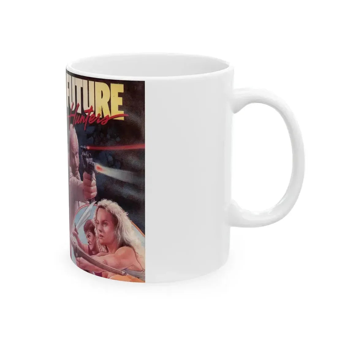FUTURE HUNTERS (VHS COVER) - White Coffee Mug - Go Mug Yourself