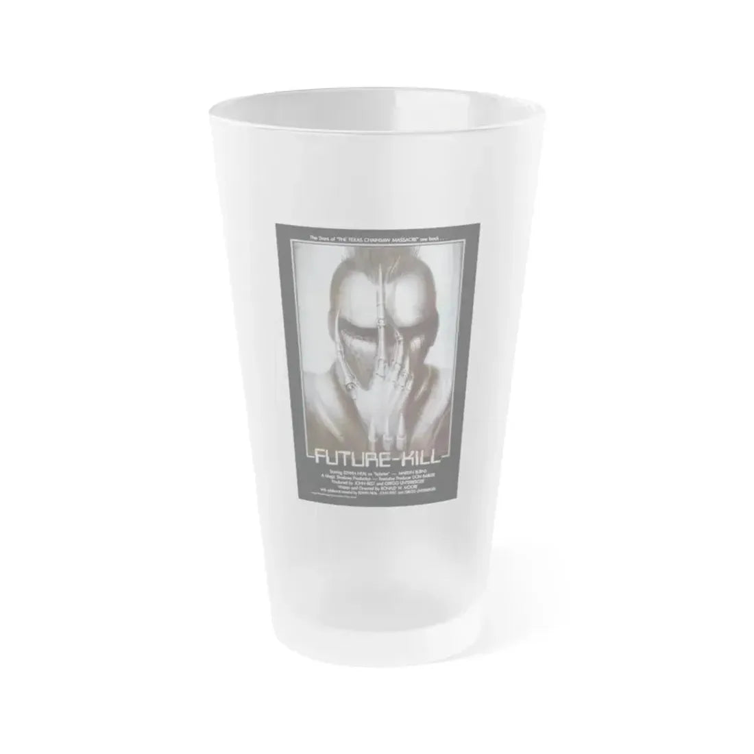 FUTURE KILL 1985 Movie Poster - Frosted Pint Glass 16oz 16oz Frosted - Go Mug Yourself