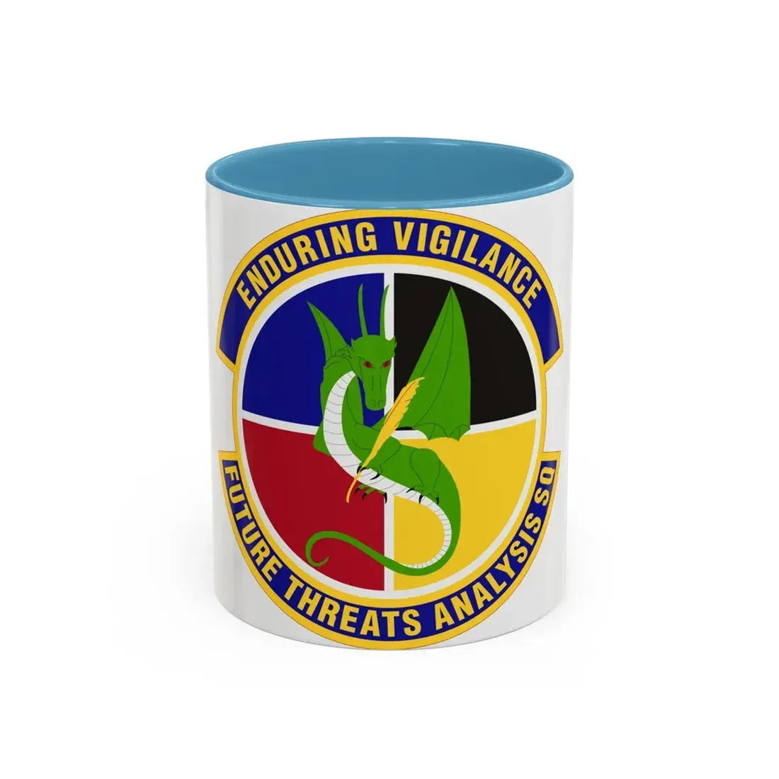 Future Threats Analysis Squadron (U.S. Air Force) Accent Coffee Mug 11oz Light Blue - Go Mug Yourself
