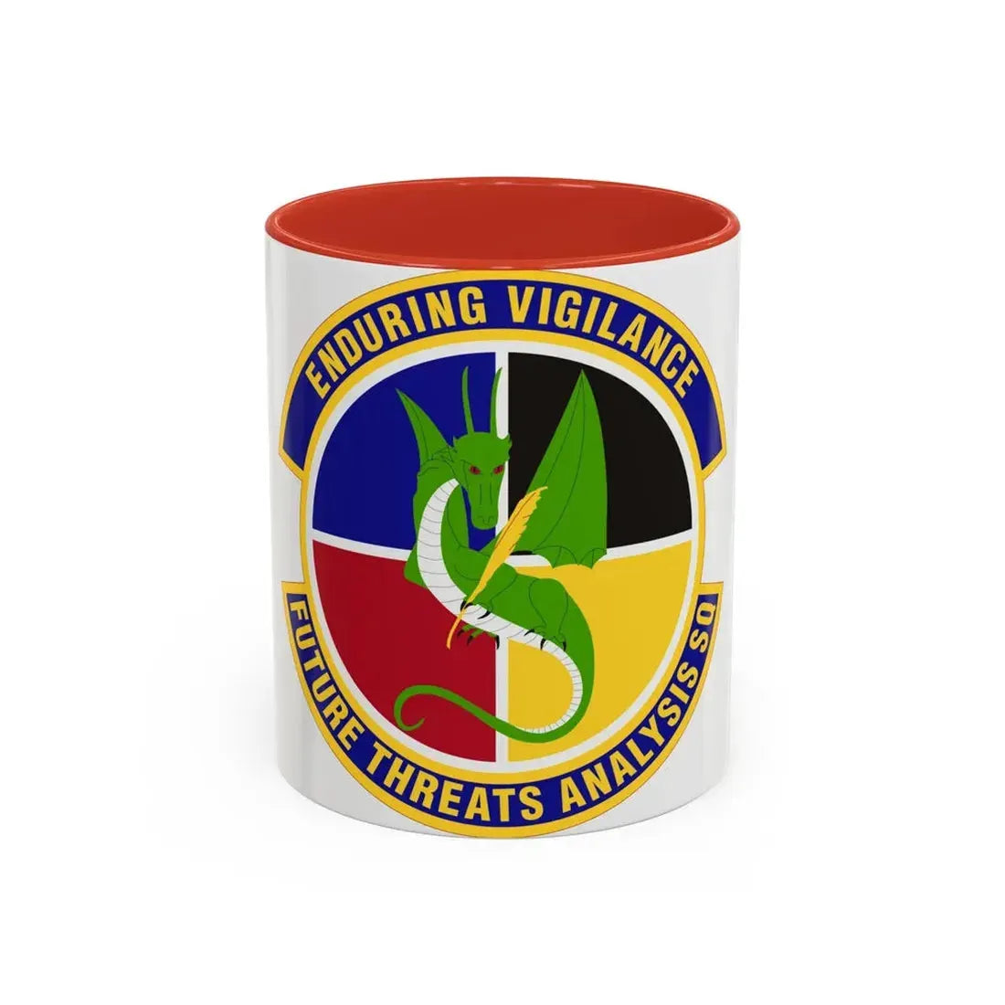 Future Threats Analysis Squadron (U.S. Air Force) Accent Coffee Mug 11oz Red - Go Mug Yourself