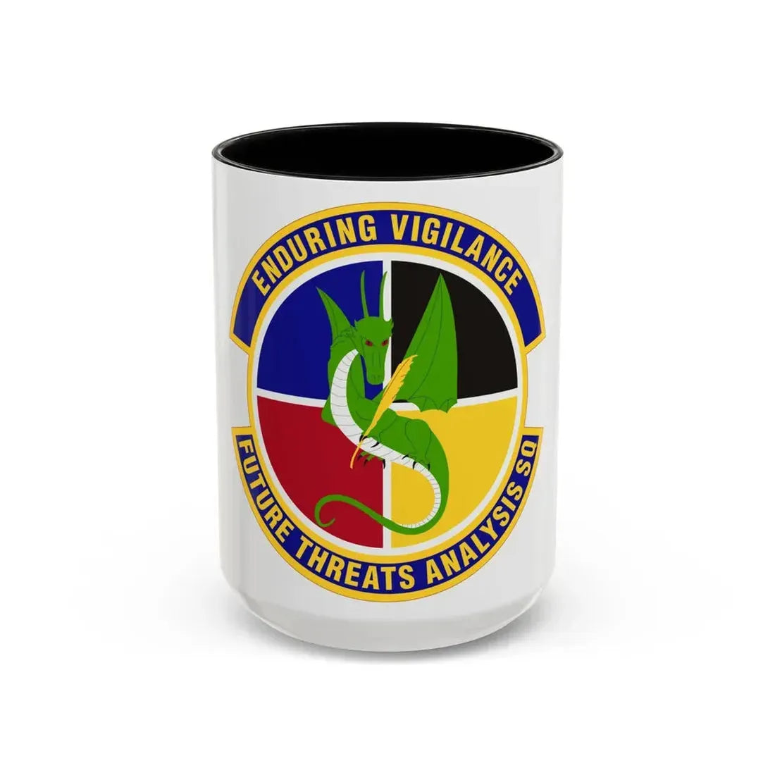 Future Threats Analysis Squadron (U.S. Air Force) Accent Coffee Mug 15oz Black - Go Mug Yourself
