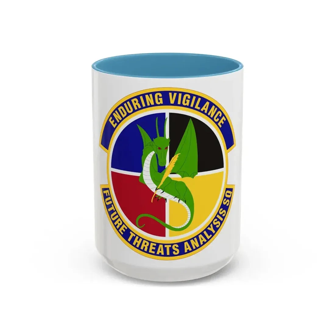 Future Threats Analysis Squadron (U.S. Air Force) Accent Coffee Mug 15oz Light Blue - Go Mug Yourself
