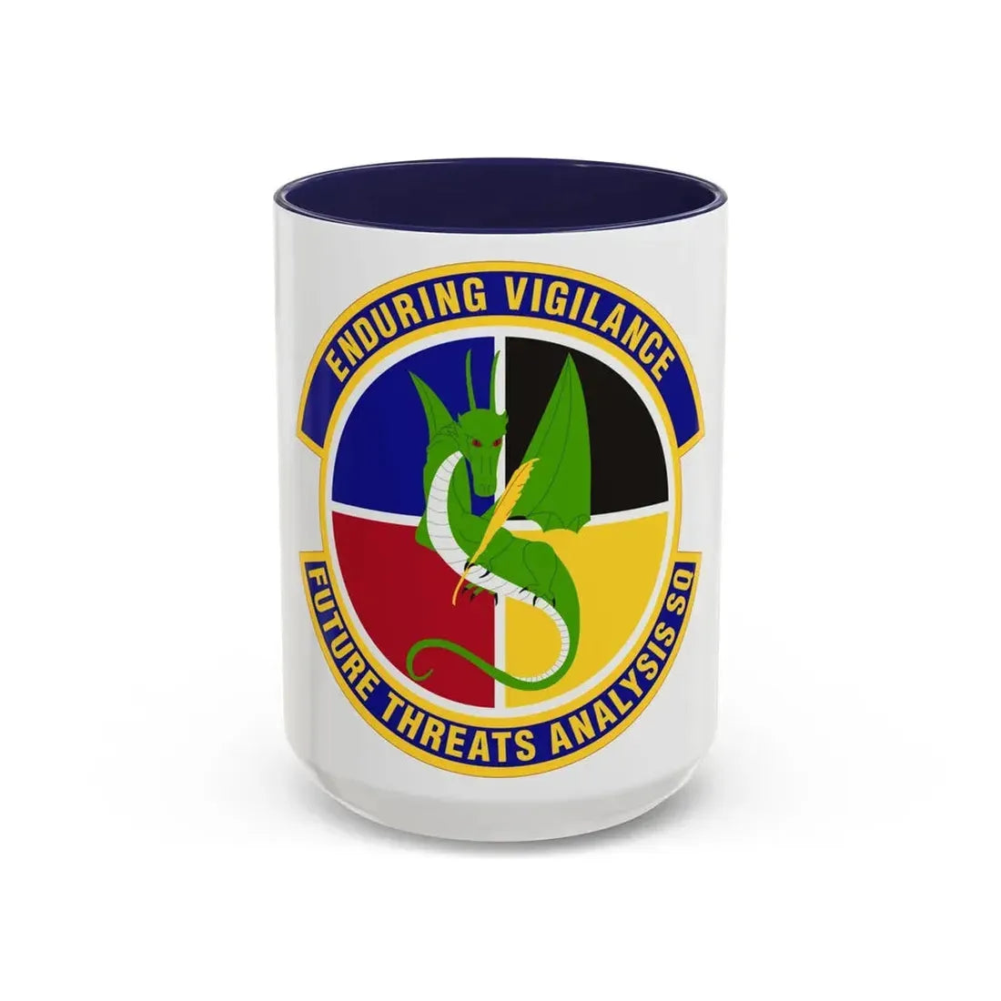 Future Threats Analysis Squadron (U.S. Air Force) Accent Coffee Mug 15oz Navy - Go Mug Yourself