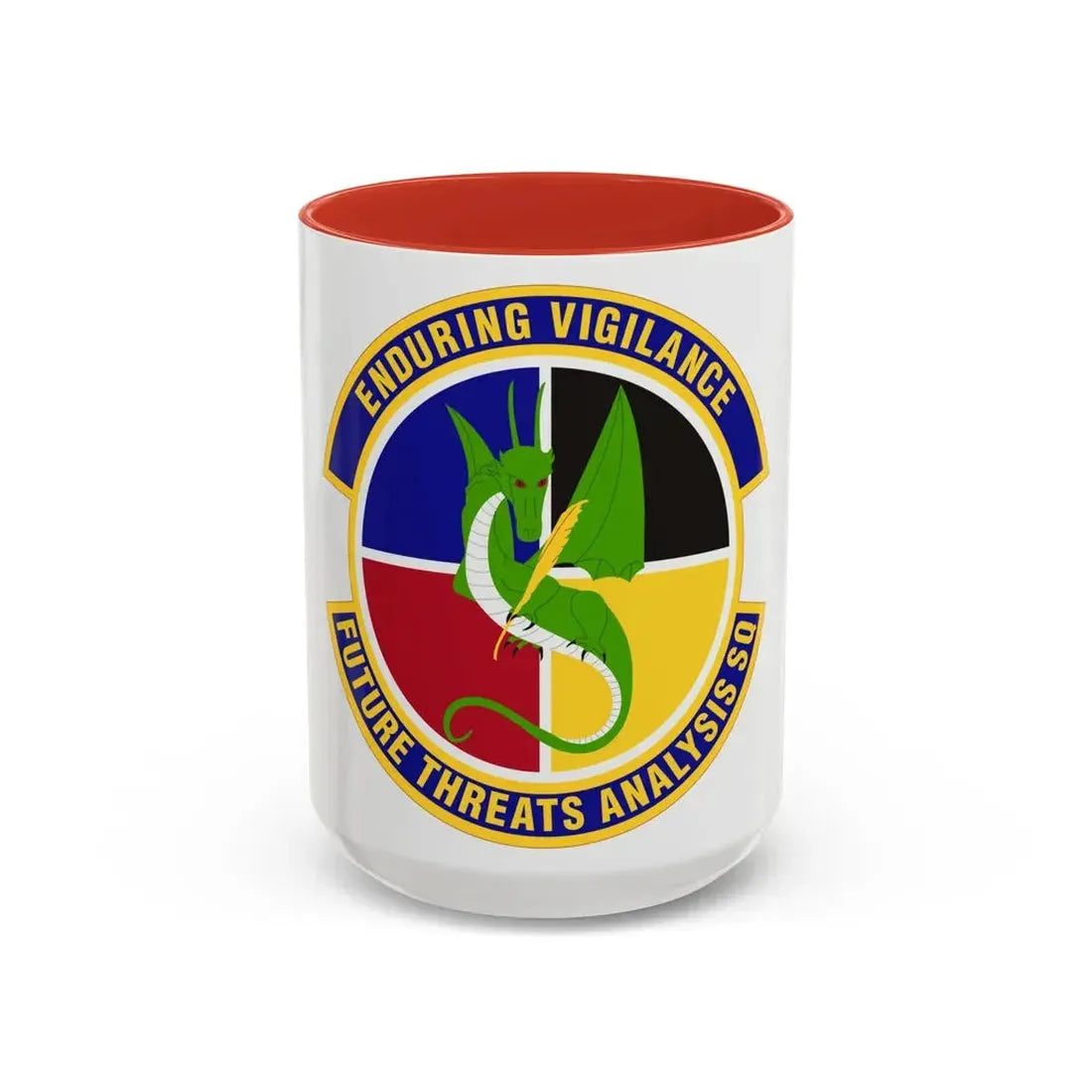 Future Threats Analysis Squadron (U.S. Air Force) Accent Coffee Mug 15oz Red - Go Mug Yourself