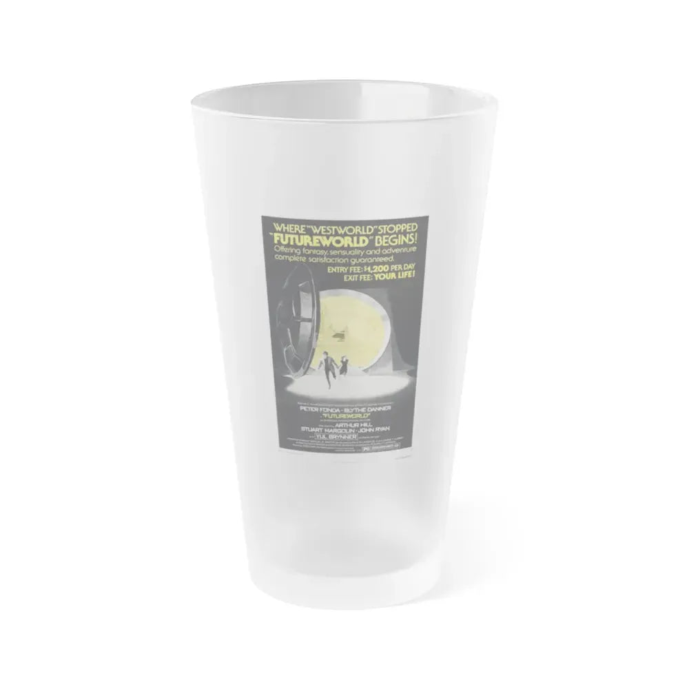 FUTUREWORLD (2) 1976 Movie Poster - Frosted Pint Glass 16oz 16oz Frosted - Go Mug Yourself