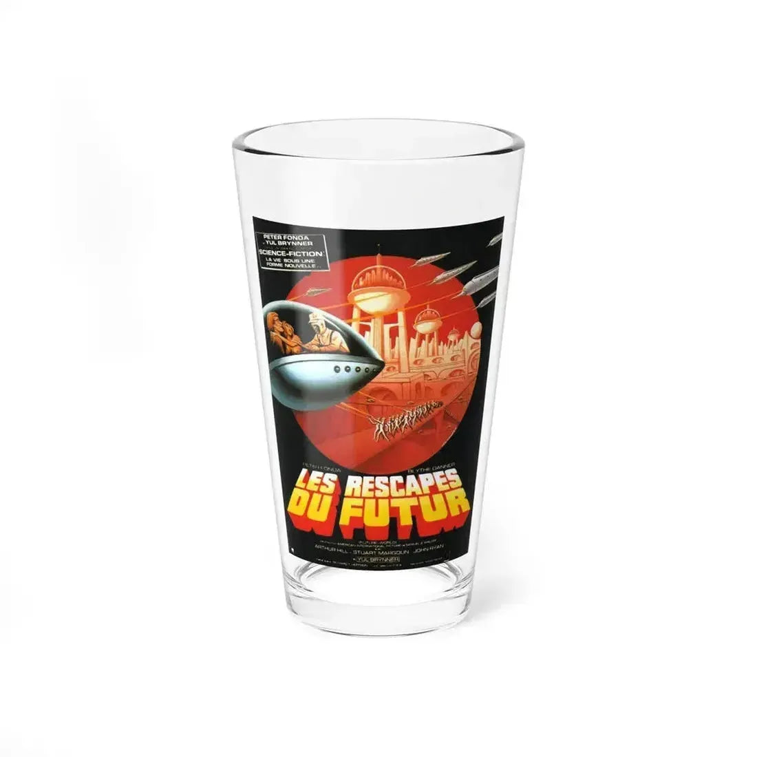FUTUREWORLD (FRENCH) 1976 Movie Poster - Pint Glass 16oz 16oz - Go Mug Yourself