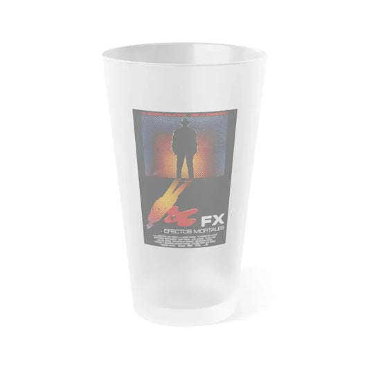 FX MURDER BY ILLUSION (FRENCH) 1986 Movie Poster - Frosted Pint Glass 16oz 16oz Frosted - Go Mug Yourself
