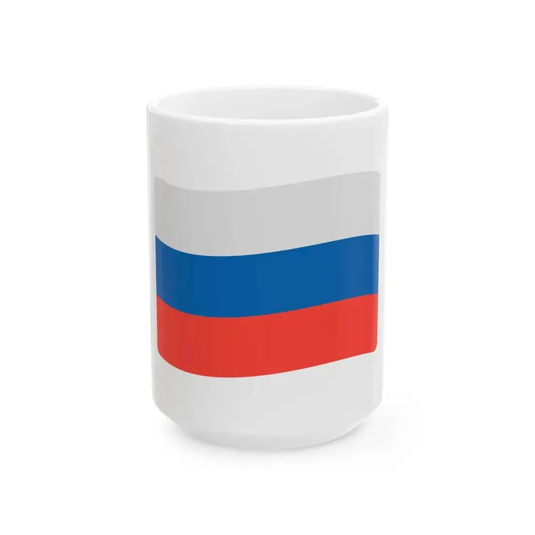 Fxemoji u1F1F7 1F1FA (Russia) White Coffee Mug 15oz - Go Mug Yourself