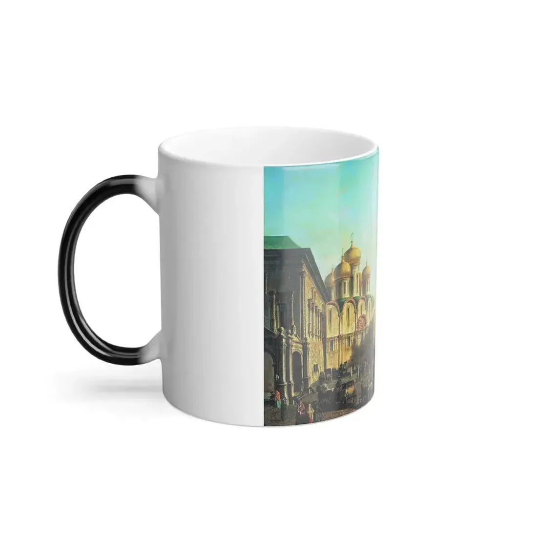 Fyodor Alexeyev (1753-1824) The Cathedral Square in the Moscow Kremlin - Oil on Canvas - Color Changing Mug 11oz - Go Mug Yourself