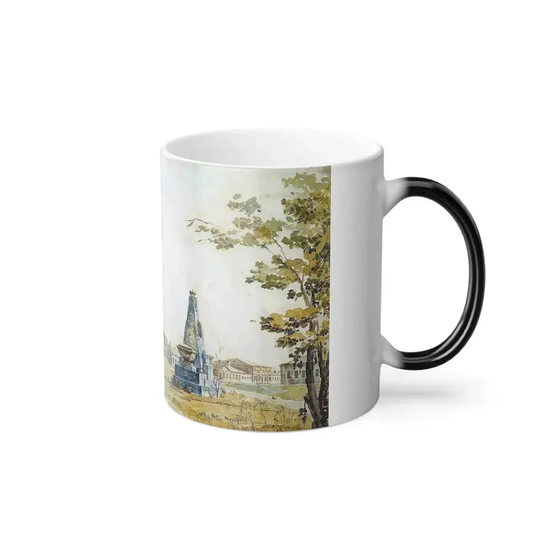 Fyodor Alexeyev (1753-1824) Town Square in Kherson - Watercolour on Paper 1796 - Color Changing Mug 11oz - Go Mug Yourself