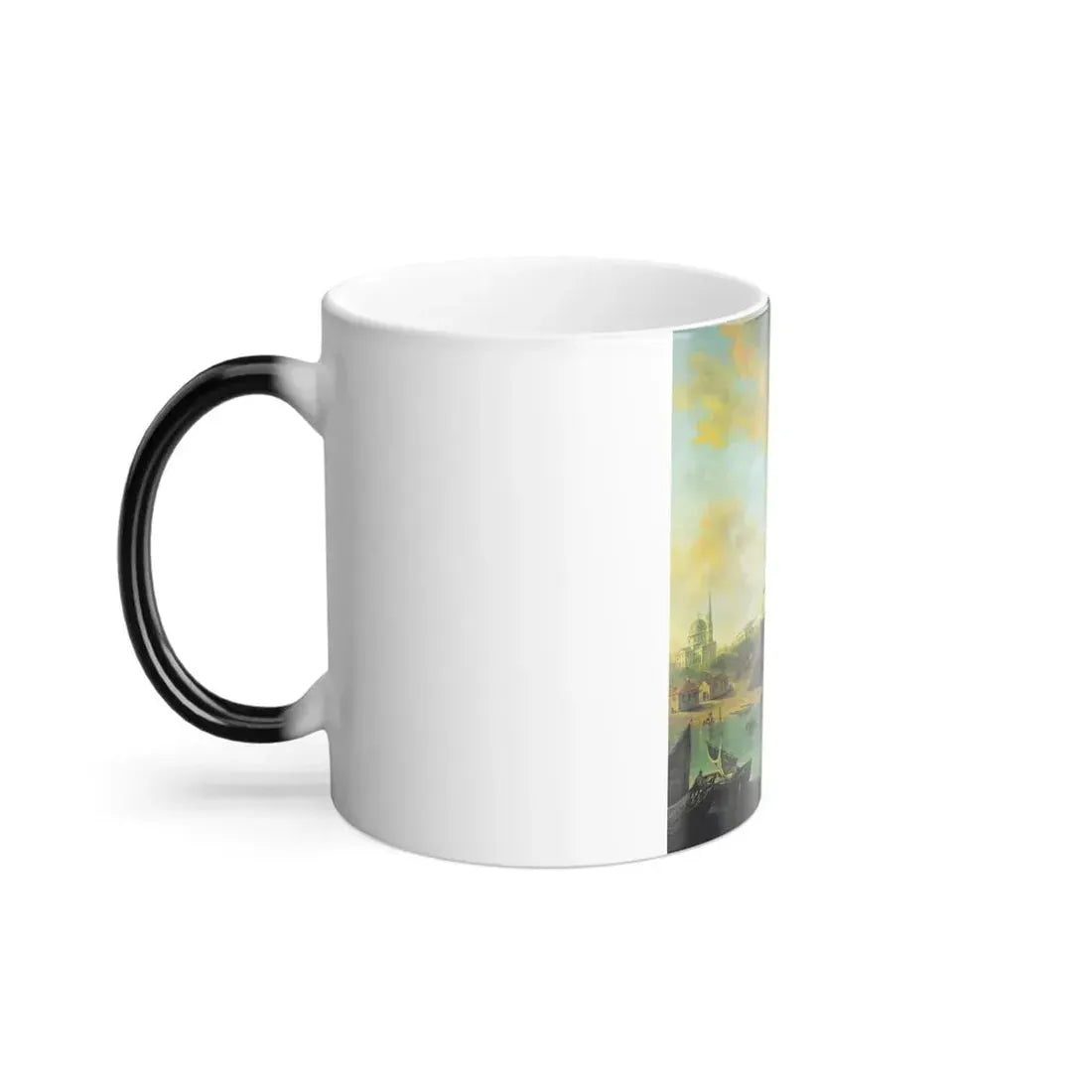 Fyodor Alexeyev (1753-1824) View of the town Mykolaiv - Oil on Canvas 1799 - Color Changing Mug 11oz - Go Mug Yourself