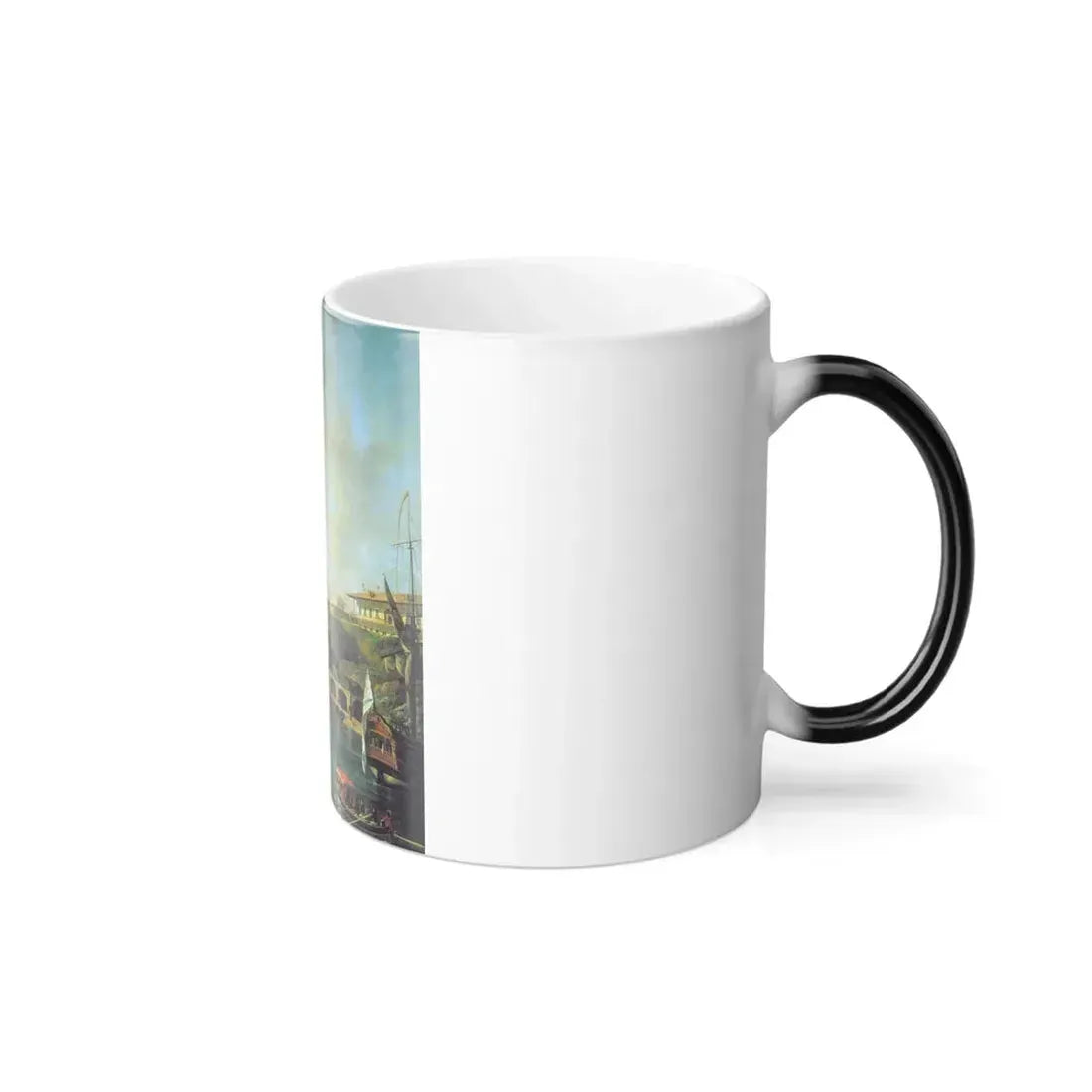 Fyodor Alexeyev (1753-1824) View of the town Mykolaiv - Oil on Canvas 1799 - Color Changing Mug 11oz - Go Mug Yourself
