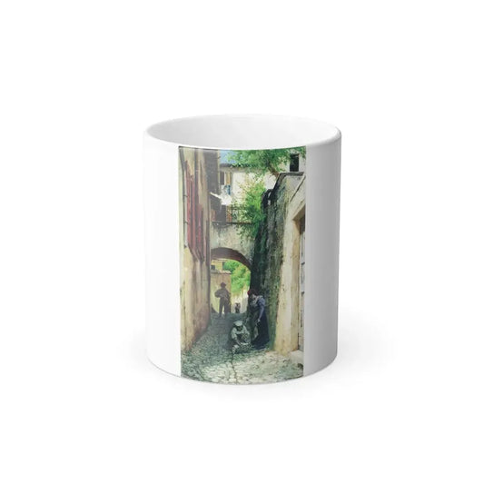 Fyodor Bronnikov (1827-1902) Street in Italy - 1890 - Color Changing Mug 11oz 11oz - Go Mug Yourself