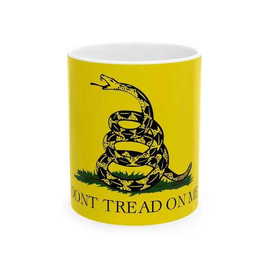 Gadsden flag (United States) White Coffee Mug 11oz - Go Mug Yourself