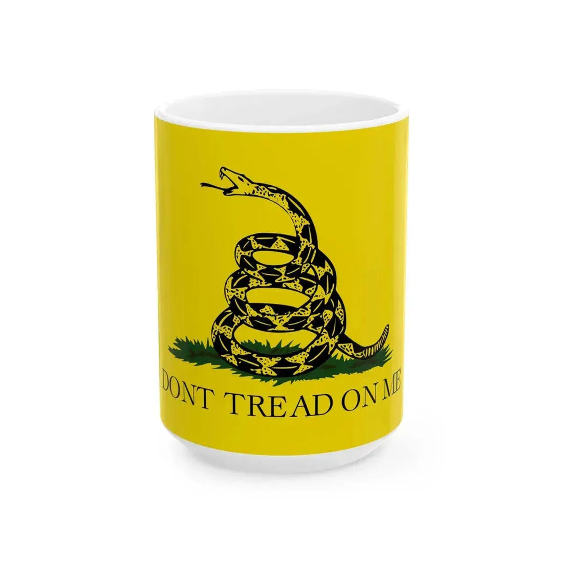 Gadsden flag (United States) White Coffee Mug 15oz - Go Mug Yourself