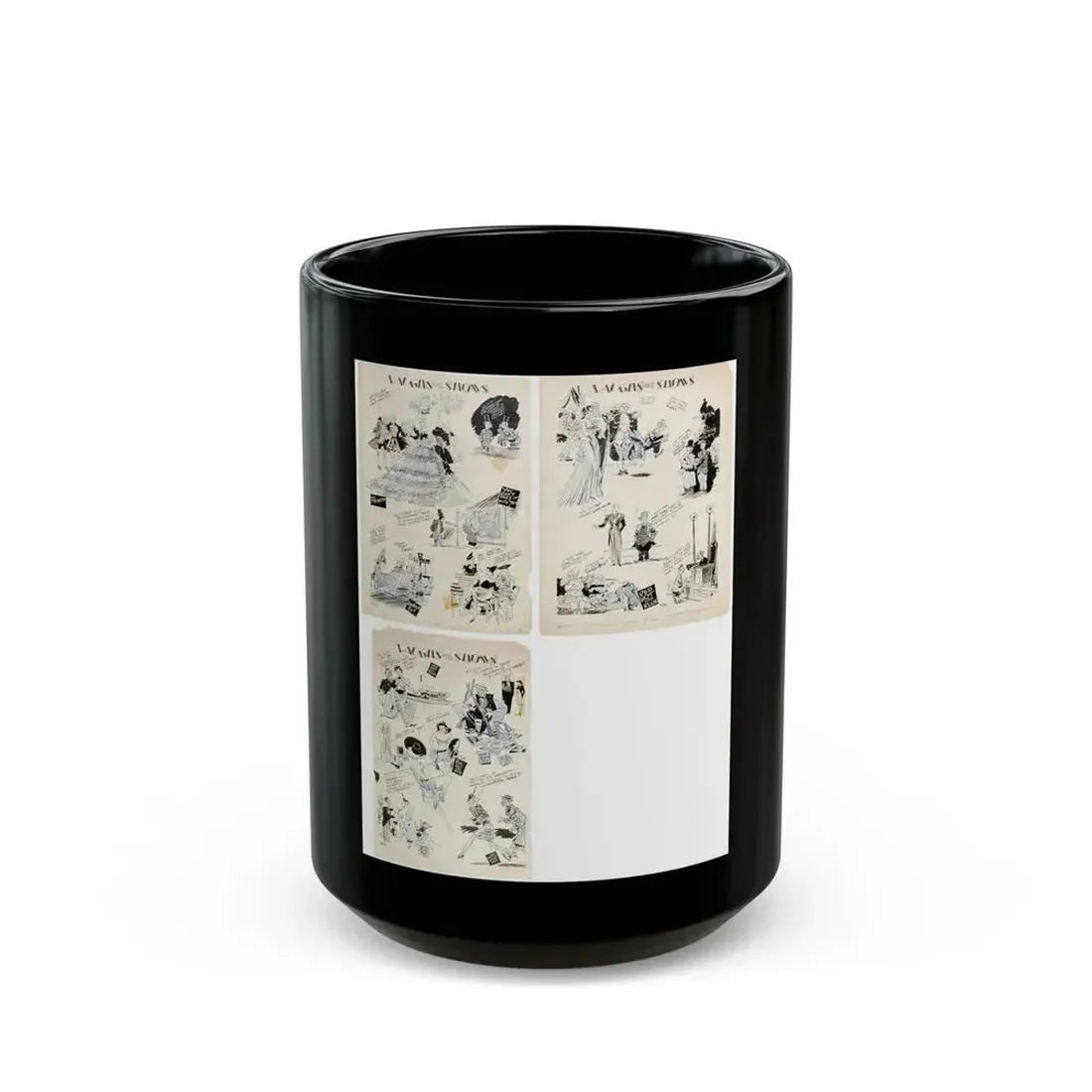 Gag Illustration, Group of 3 - Black Coffee Mug 15oz - Go Mug Yourself