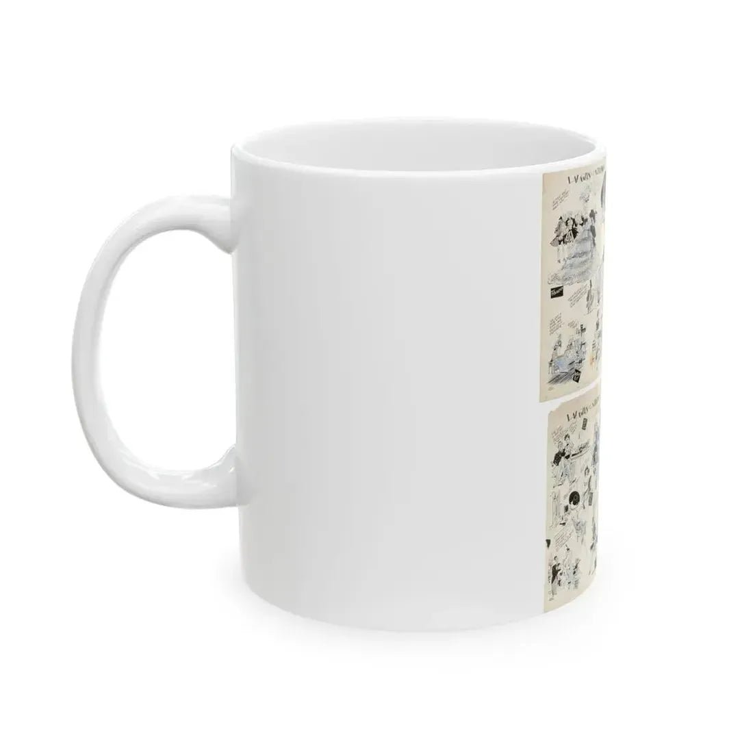 Gag Illustration, Group of 3 - White Coffee Mug - Go Mug Yourself