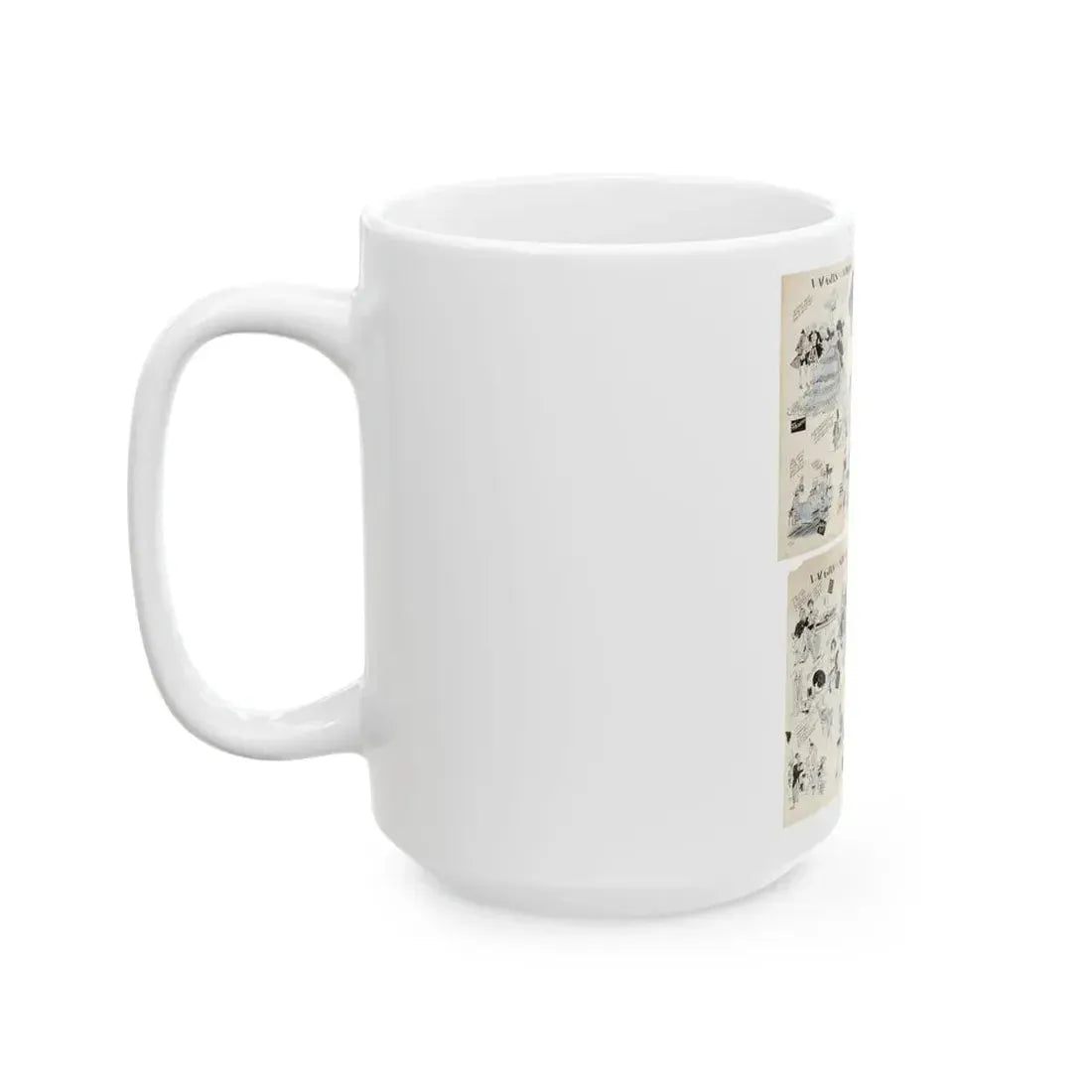 Gag Illustration, Group of 3 - White Coffee Mug - Go Mug Yourself
