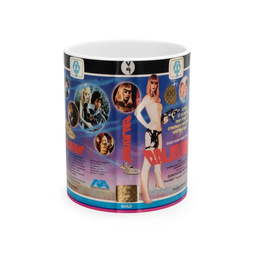 GALAXINA MANSON INTERNATIONAL (VHS COVER) - White Coffee Mug 11oz - Go Mug Yourself