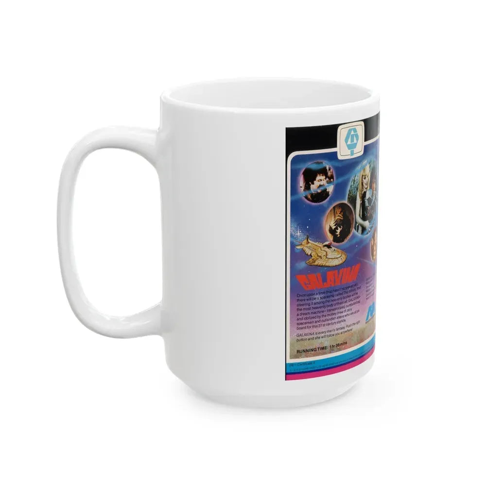 GALAXINA MANSON INTERNATIONAL (VHS COVER) - White Coffee Mug - Go Mug Yourself