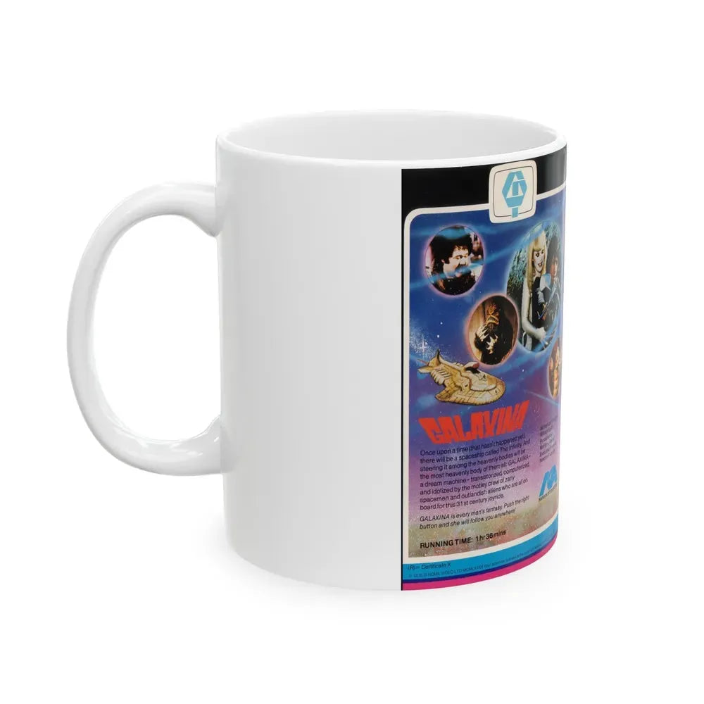 GALAXINA MANSON INTERNATIONAL (VHS COVER) - White Coffee Mug - Go Mug Yourself