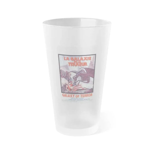 GALAXY OF TERROR (BELGIAN) 1981 Movie Poster - Frosted Pint Glass 16oz 16oz Frosted - Go Mug Yourself