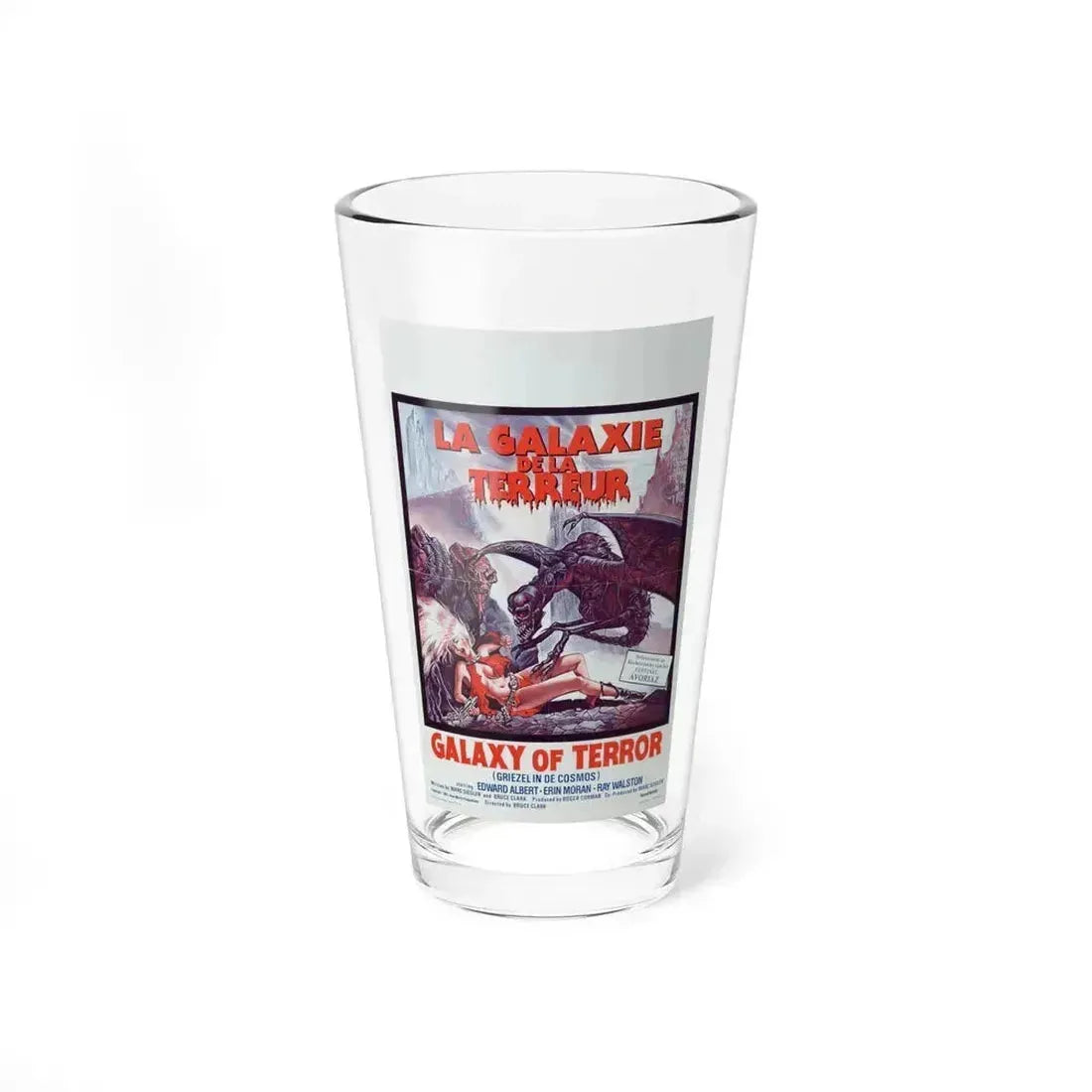 GALAXY OF TERROR (BELGIAN) 1981 Movie Poster - Pint Glass 16oz 16oz - Go Mug Yourself