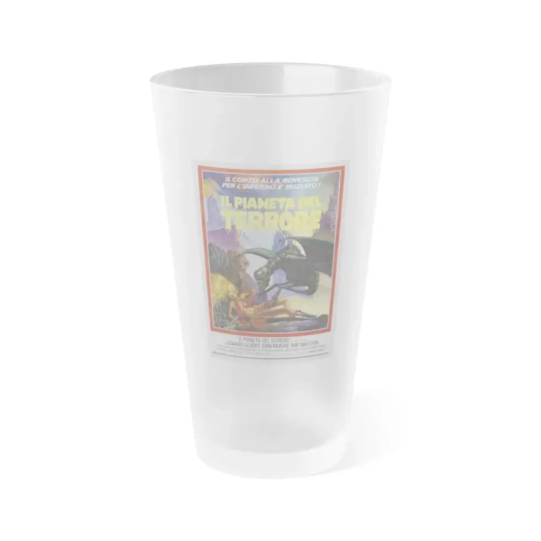 GALAXY OF TERROR (ITALIAN) 1981 Movie Poster - Frosted Pint Glass 16oz 16oz Frosted - Go Mug Yourself