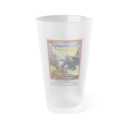 GALAXY OF TERROR (ITALIAN) 1981 Movie Poster - Frosted Pint Glass 16oz 16oz Frosted - Go Mug Yourself