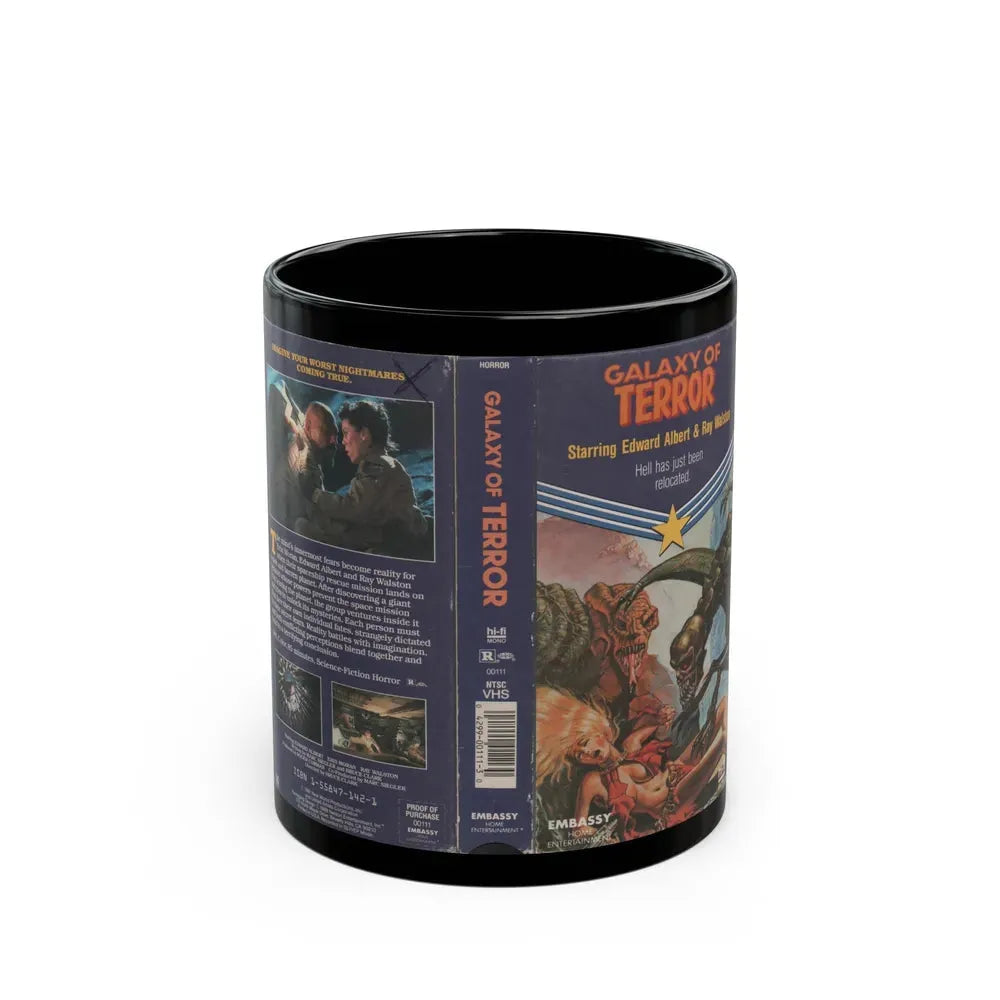 GALAXY OF TERROR (VHS COVER) - Black Coffee Mug 11oz - Go Mug Yourself