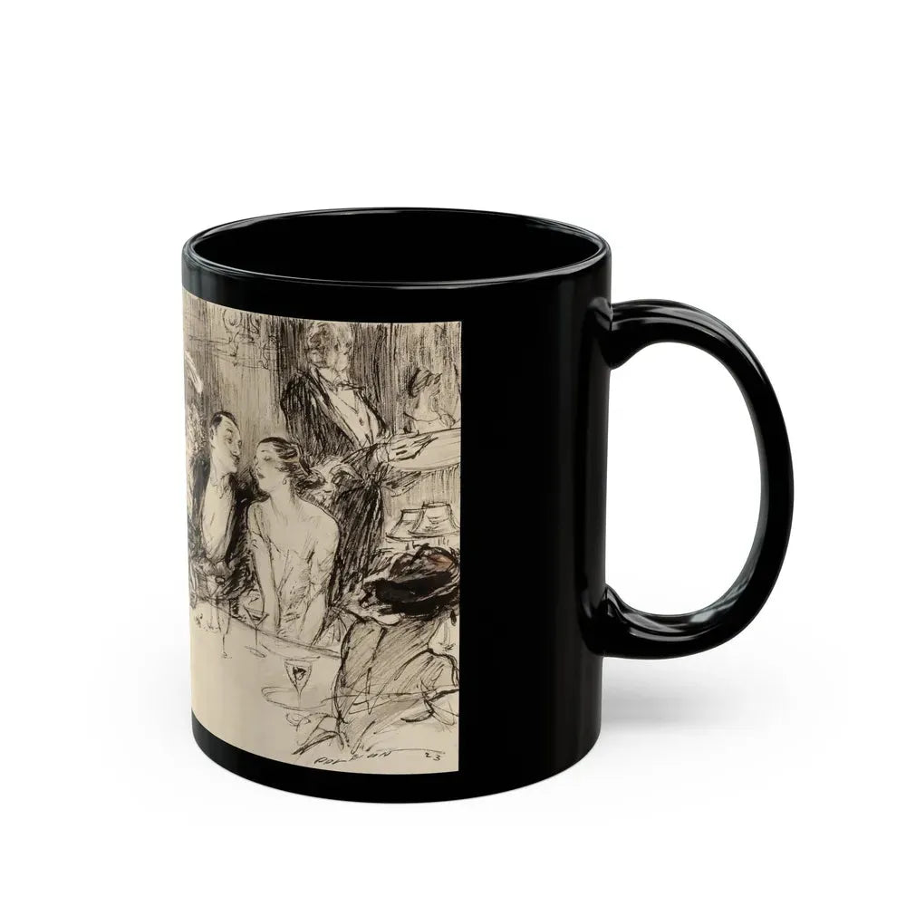 Gambling Night, Harpers Bazar illustration, 1923 - Black Coffee Mug - Go Mug Yourself