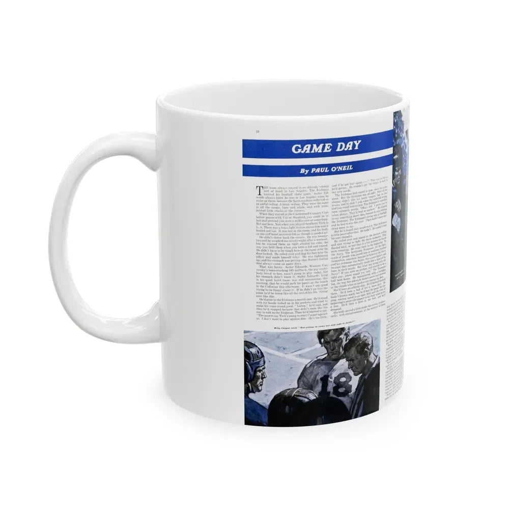 Game Day, Saturday Evening Post, December 9, 1939 - White Coffee Mug - Go Mug Yourself