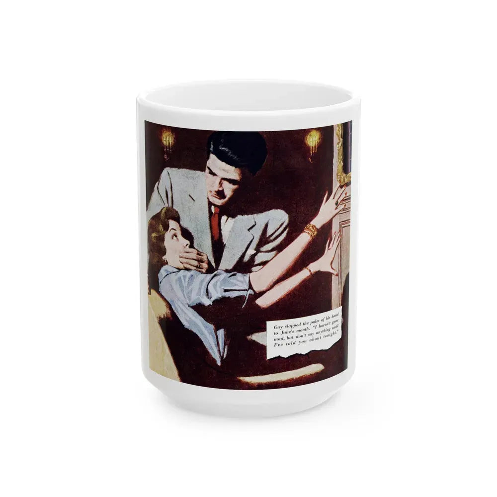 Game of Chance, Redbook, January 1953 - White Coffee Mug 15oz - Go Mug Yourself