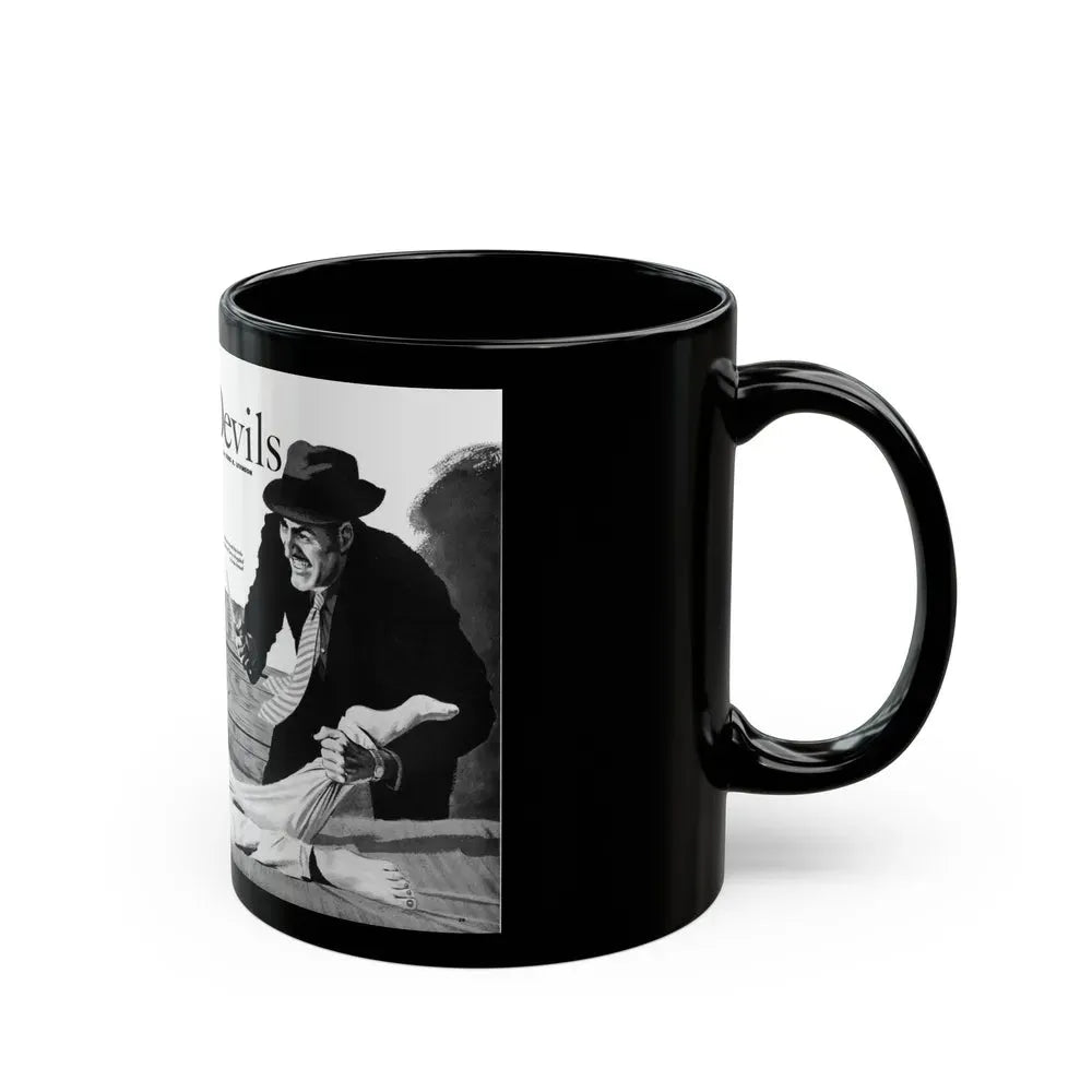 Game of Devils, Adam magazine, February 1961 - Black Coffee Mug - Go Mug Yourself
