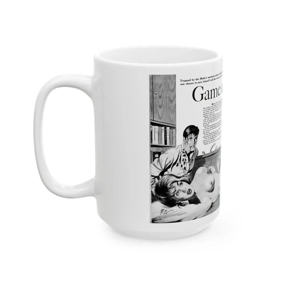 Game of Devils, Adam magazine, February 1961 - White Coffee Mug - Go Mug Yourself