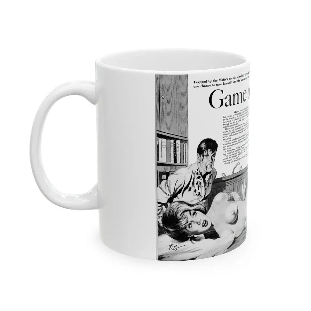 Game of Devils, Adam magazine, February 1961 - White Coffee Mug - Go Mug Yourself
